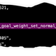 Code excerpt shows the weight goal of a normal BMI, or body mass index.